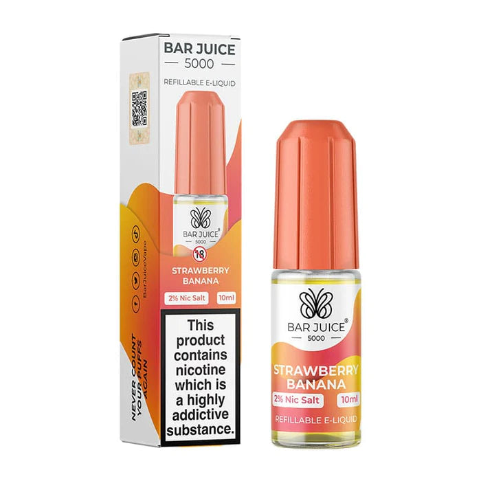 Strawberry Banana Ice Nic Salt E-Liquid by Bar Juice 5000 20mg