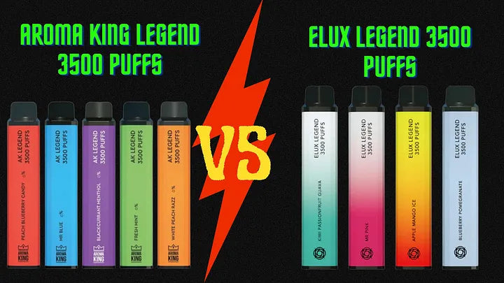 Differences Between Elux Legend 3500 Puffs Vape and Aroma King Legend 3500 Puffs Vape!