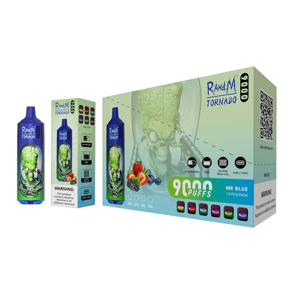 mr blue rick and morty 9000 puffs vape