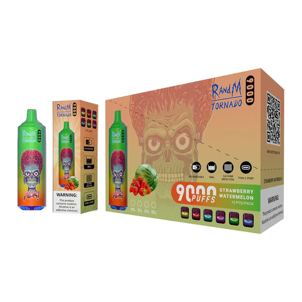 strawberry watermelon r and m 9000 puffs vape