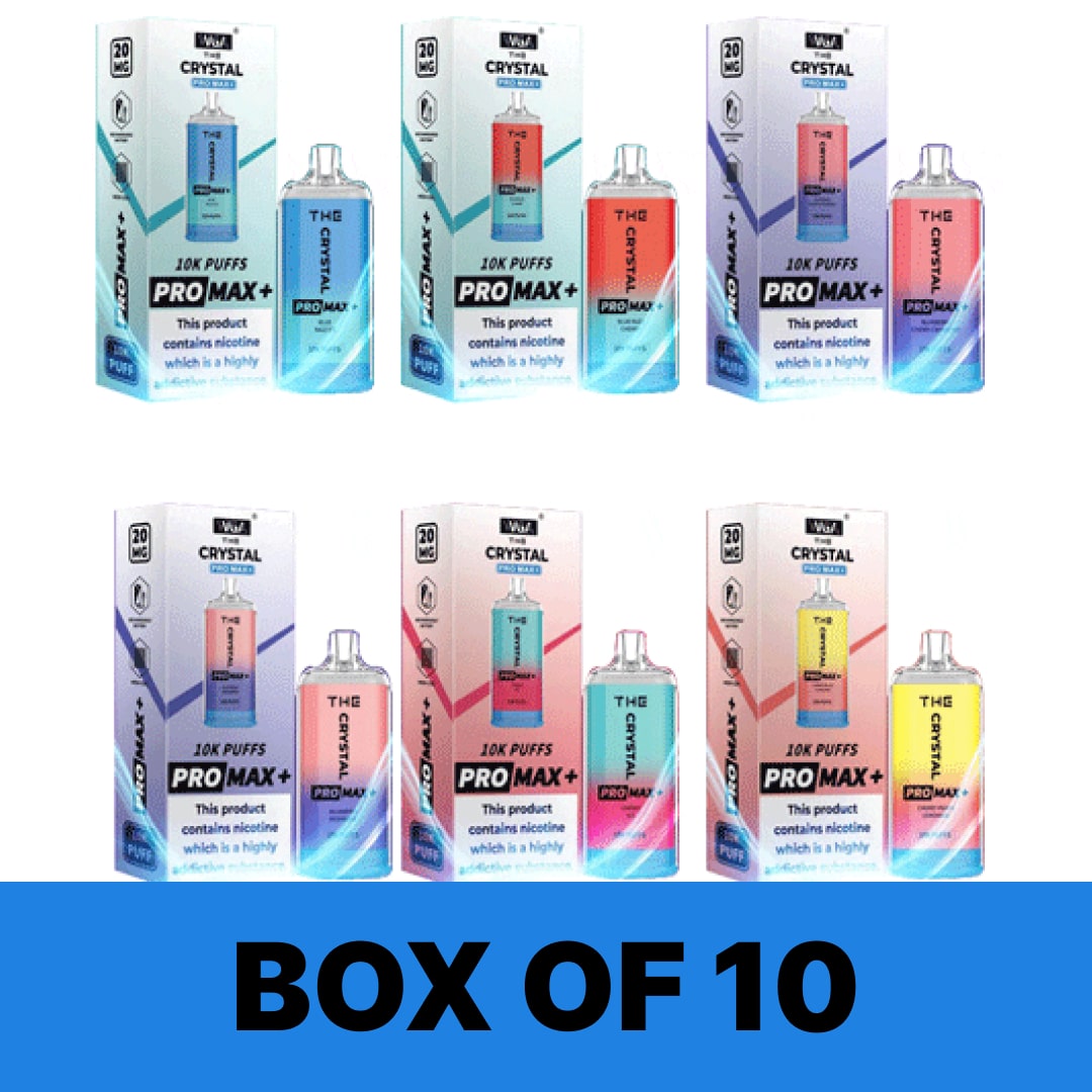 CRYSTAL PRO MAX 10000 PUFFS VAPE BOX OF 10