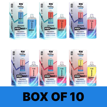 CRYSTAL PRO MAX 10000 PUFFS VAPE BOX OF 10