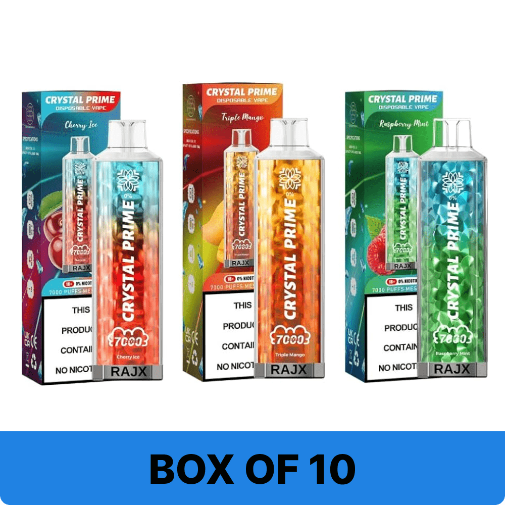 Crystal Prime 7000 Puffs Disposable Vape Box of 10