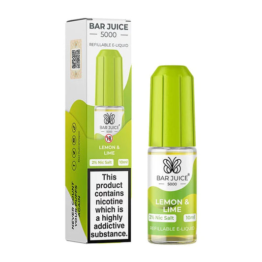 Lemon & Lime Nic Salt E-Liquid by Bar Juice 5000