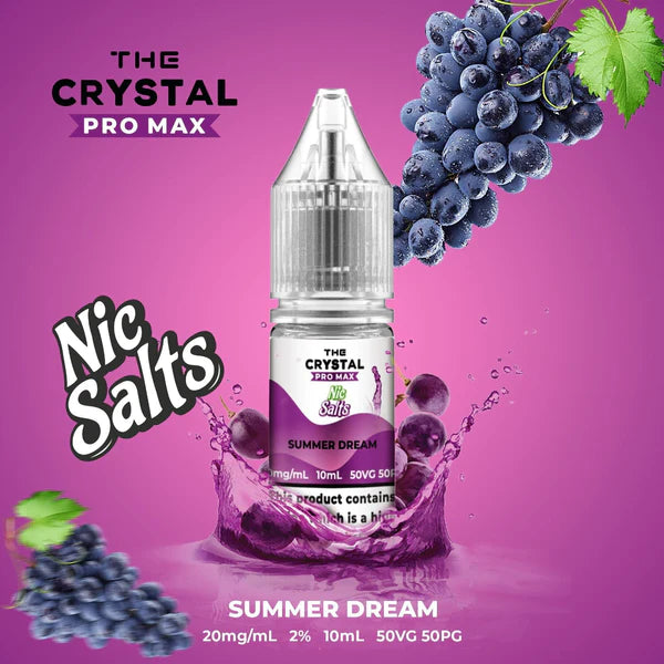 summer dream 20mg Crystal Pro Max Nic Salts E-Liquid by Hayati