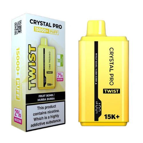 huba crystal pro twist-15000 puff disposable vape