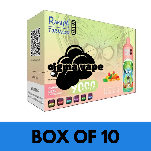 BULK BUY RANDM TORNADO 9000 PUFFS BOX OF 10