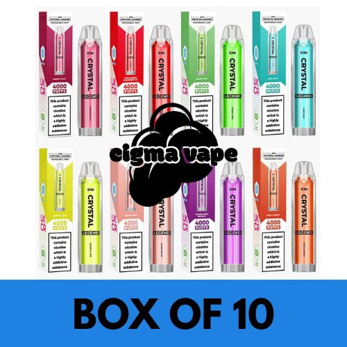 CRYSTAL LEGEND 4000 PUFFS VAPE BOX OF 10