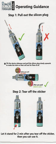 how to use RandM tornado 7000 puffs disposable vapes?